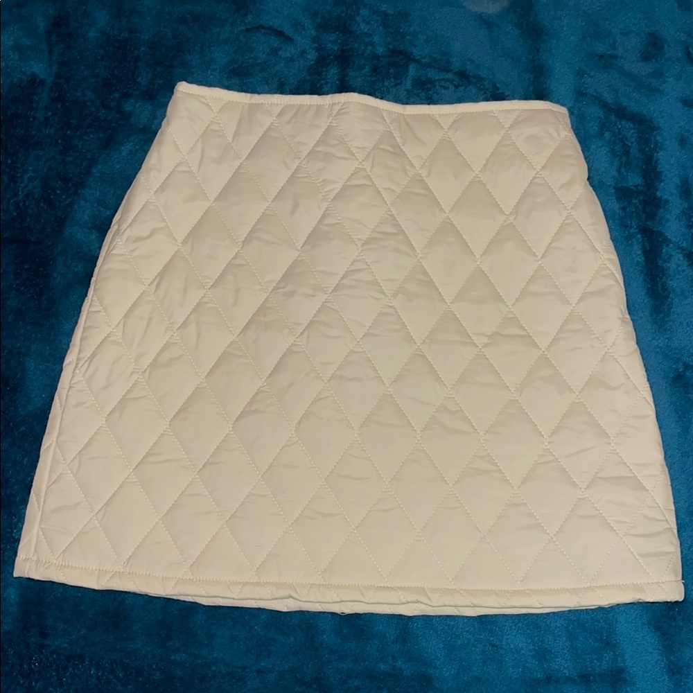 Quilted White Skirt